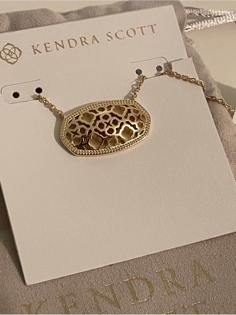Kendra Scott Gold Filigree Elle Pendant Necklace